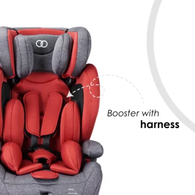 Koopers Levi Baby Car Seat featuring a harness booster for added protection and support during car rides.