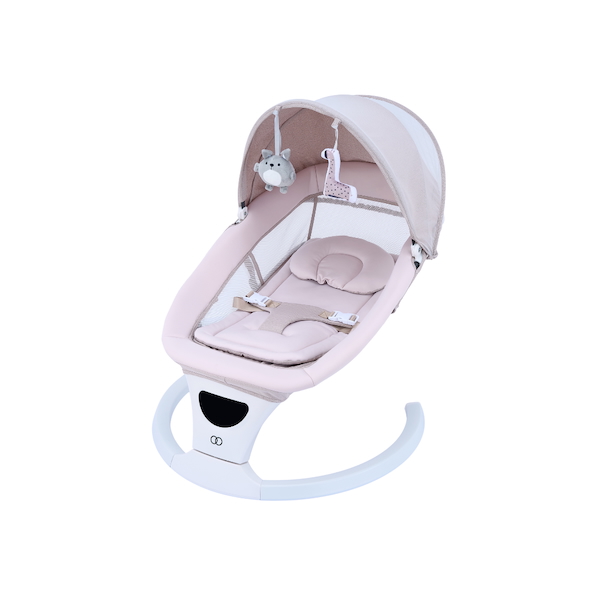 2 - white bg - 5 - Koopers Coral Lena+ Koopers Lena+ electric baby swing chair with canopy and toys, ideal for compact Malaysian apartment nurseries