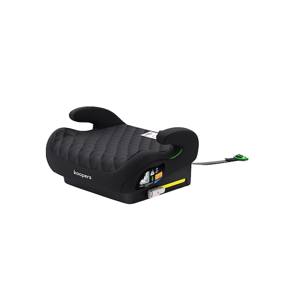 Booster Seat Safety Checklist: What Malaysian Parents Need to Know 4 Koopers Boost Fix backless booster seat with ISOFIX and memory foam padding — compact car seat for older children in Malaysia.