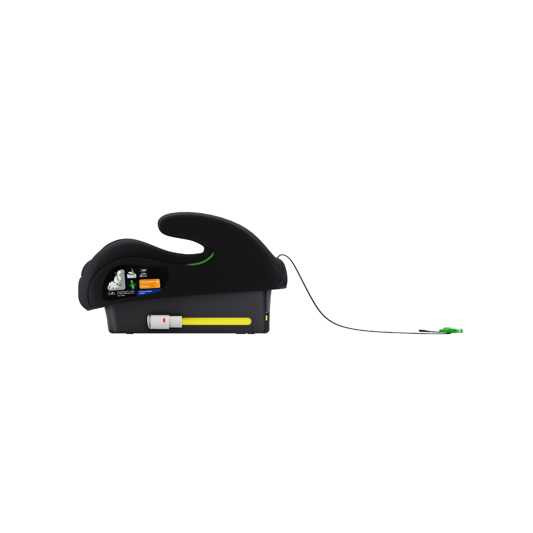 Booster Seat Safety Checklist: What Malaysian Parents Need to Know 5 Side profile of Koopers Boost Fix booster seat showing belt guides and ISOFIX connectors — R129 i-Size certified.