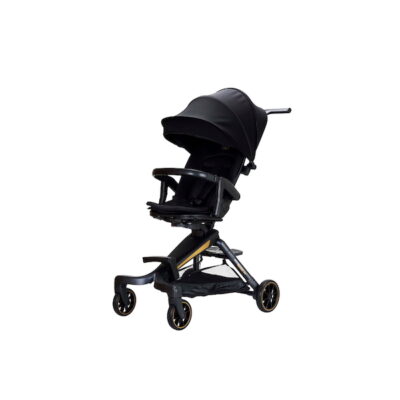 Outgrowing Baby Gear: When and How to Retire Strollers, Swings, and Carriers 2 Koopers Magic Rider 360 black baby stroller designed for toddlers, showing ergonomic design and durable frame for extended stroller use in Malaysia.