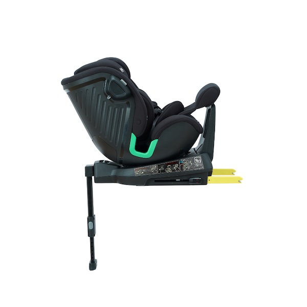 balik-kampung-with-baby-tips-for–parents-2-koopers-spark-plus Koopers Spark+ 360 baby car seat in Matt Black, rear-facing with 360° rotation and memory foam padding, perfect safety for Malaysian parents on highway trips to kampung during Hari Raya.