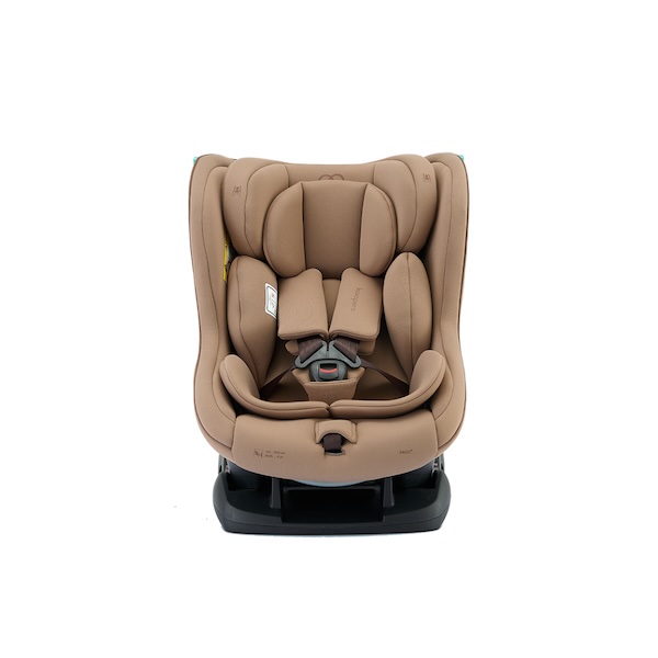 why-city-parents-need-smart-baby-stroller-car-seat-setup-5 Koopers Pago+ R129 baby car seat in latte beige, i-Size newborn car seat Malaysia with extended rear-facing and ISOFIX, side-impact protection for safe city drives